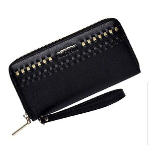 New Black Leather Wallet With Dust Cover